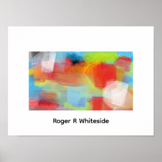 Abstrakte Kunst Battlehear von Roger R Whiteside Poster