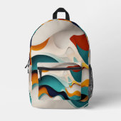 Abstrakte Kunst Bedruckter Rucksack (Vorderseite)
