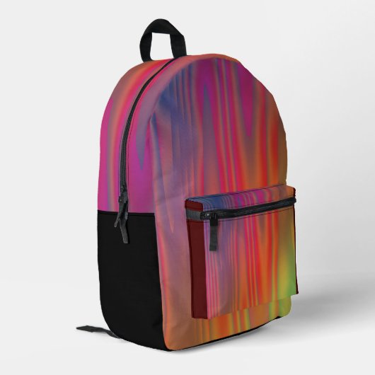 Abstrakte Kunst Bedruckter Rucksack (Rückseitige Ecke links)