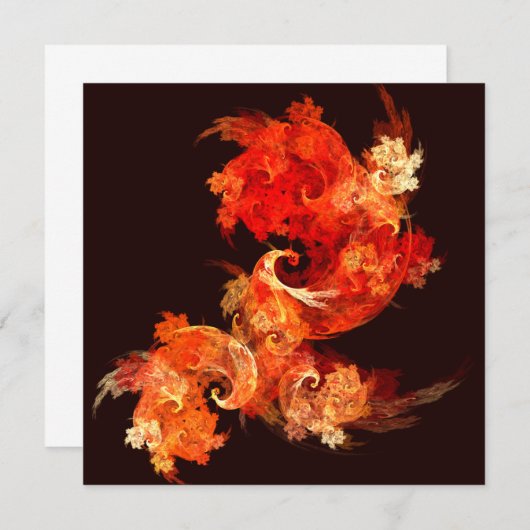 Abstrakte Kunst beim Tanzen von Feuervögeln (Vorne/Hinten)