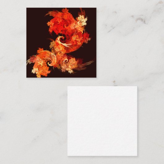 Abstrakte Kunst beim Tanzen von Feuervögeln Begleitkarte (Vorne/Hinten)