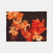 Abstrakte Kunst beim Tanzen von Feuervögeln Fleecedecke (Vorderseite (Horizontal))