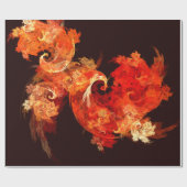 Abstrakte Kunst beim Tanzen von Feuervögeln Geschenkpapier (Flach)