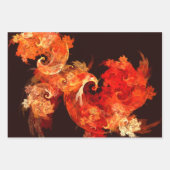 Abstrakte Kunst beim Tanzen von Feuervögeln Geschenkpapier Set (Vorderseite 3)