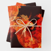 Abstrakte Kunst beim Tanzen von Feuervögeln Geschenkpapier Set (Beispiel)