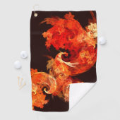 Abstrakte Kunst beim Tanzen von Feuervögeln Golfhandtuch (Insitu)