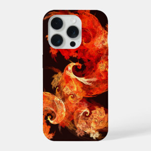 Abstrakte Kunst beim Tanzen von Feuervögeln iPhone 15 Pro Hülle