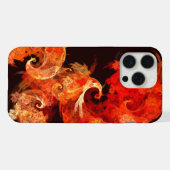 Abstrakte Kunst beim Tanzen von Feuervögeln iPhone Hülle (Rückseite (Horizontal))