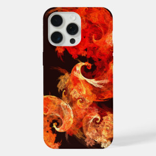 Abstrakte Kunst beim Tanzen von Feuervögeln iPhone 15 Pro Max Hülle