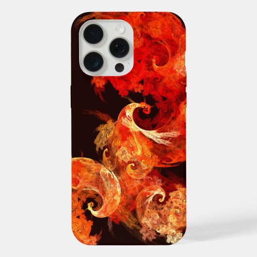 Abstrakte Kunst beim Tanzen von Feuervögeln iPhone Hülle (Rückseite)