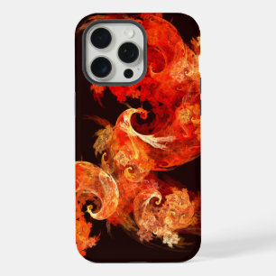Abstrakte Kunst beim Tanzen von Feuervögeln iPhone 15 Pro Max Hülle