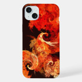 Abstrakte Kunst beim Tanzen von Feuervögeln iPhone Hülle (Rückseite)