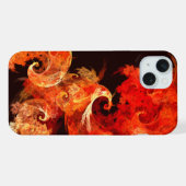 Abstrakte Kunst beim Tanzen von Feuervögeln iPhone Hülle (Rückseite (Horizontal))