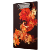 Abstrakte Kunst beim Tanzen von Feuervögeln Klemmbrett (Links)