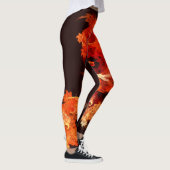 Abstrakte Kunst beim Tanzen von Feuervögeln Leggings (Rechts)