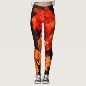 Abstrakte Kunst beim Tanzen von Feuervögeln Leggings (Vorderseite)