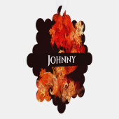 Abstrakte Kunst beim Tanzen von Feuervögeln Ornament Karte (Rechts)