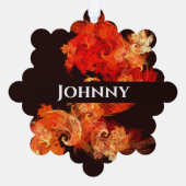 Abstrakte Kunst beim Tanzen von Feuervögeln Ornament Karte (Rückseite)