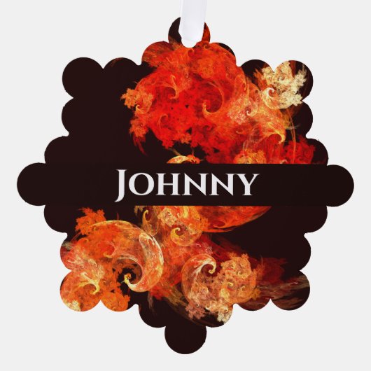 Abstrakte Kunst beim Tanzen von Feuervögeln Ornament Karte (Vorderseite)