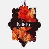 Abstrakte Kunst beim Tanzen von Feuervögeln Ornament Karte (Linke Ecke)