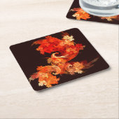 Abstrakte Kunst beim Tanzen von Feuervögeln Rechteckiger Pappuntersetzer (angewinkelt)