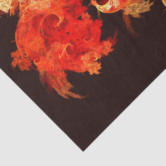 Abstrakte Kunst beim Tanzen von Feuervögeln Seidenpapier (Ausschnitt)