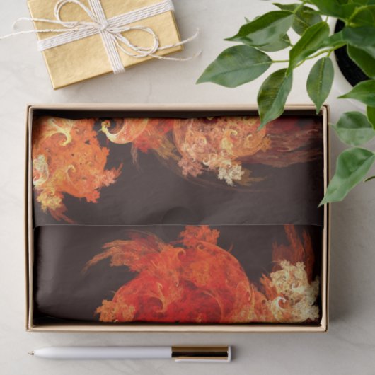 Abstrakte Kunst beim Tanzen von Feuervögeln Seidenpapier (Geschenk)