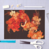 Abstrakte Kunst beim Tanzen von Feuervögeln Seidenpapier (Handwerk)