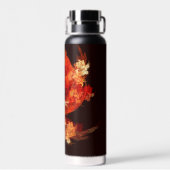 Abstrakte Kunst beim Tanzen von Feuervögeln Trinkflasche (Rückseite)