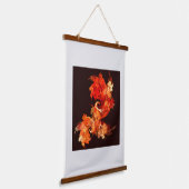 Abstrakte Kunst beim Tanzen von Feuervögeln Wandteppich Mit Holzrahmen (Gewinkelt)