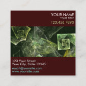 Abstrakte Kunst Beruflich Quadratische Visitenkarte (Rückseite)