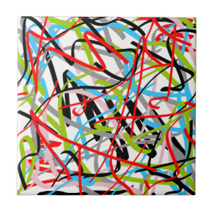 Abstrakte Kunst besetzt farbenfroh Fliese