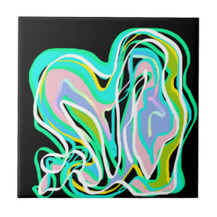 Abstrakte Kunst besetzt farbenfroh Fliese