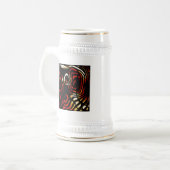 Abstrakte Kunst Bierglas (Vorderseite Links)