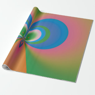 Abstrakte Kunst Blaue Schmetterling Geschenkpapier