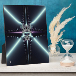 Abstrakte Kunst Blaue Sterne Fotoplatte