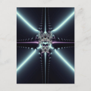 Abstrakte Kunst Blaue Sterne Postkarte