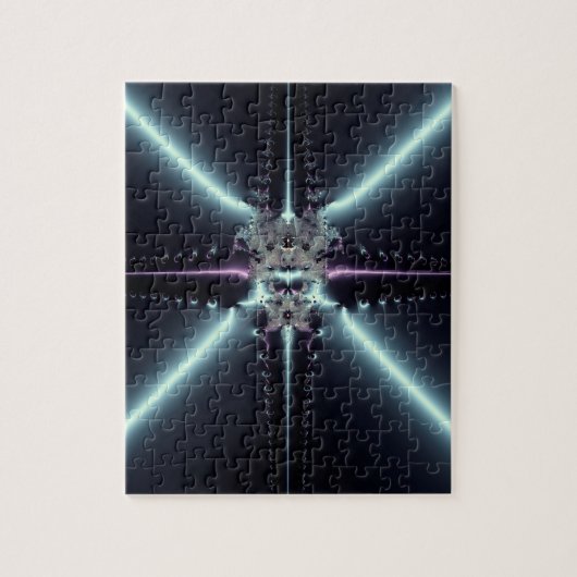 Abstrakte Kunst Blaue Sterne Puzzle (Vertikal)