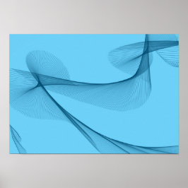 Abstrakte Kunst - Blautöne Poster