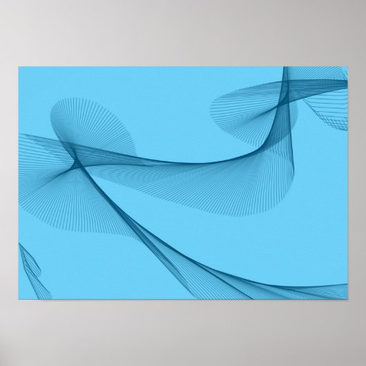 Abstrakte Kunst - Blautöne Poster (Vorne)