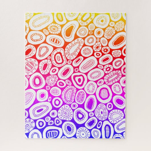 Abstrakte Kunst Blubberige Farbförmige Hart Puzzle (Vertikal)