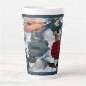Abstrakte Kunst Blumen Milchtasse (Vorderseite)