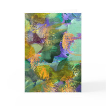 Abstrakte Kunst Blumenfeld gefaltete Notizkarte