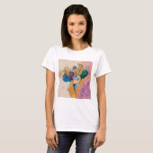 Abstrakte Kunst, Blumengemälde, modernes Design, T-Shirt (Vorne ganz)