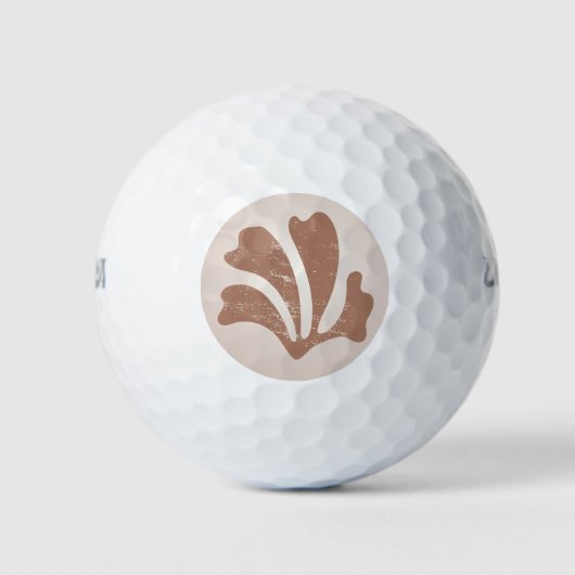 Abstrakte Kunst Braune Algen, Seetang Golfball (Vorderseite)