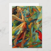 Abstrakte Kunst bunt Feiertagskarte (Vorne/Hinten)