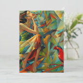 Abstrakte Kunst bunt Feiertagskarte (Stehend Vorderseite)