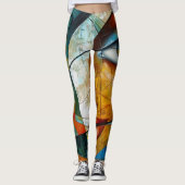 Abstrakte Kunst bunt Leggings (Vorderseite)