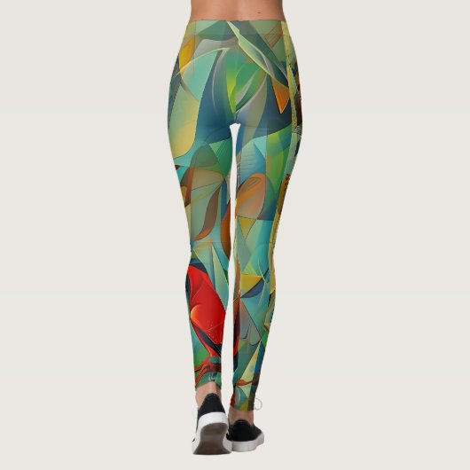 Abstrakte Kunst bunt Leggings (Rückseite)