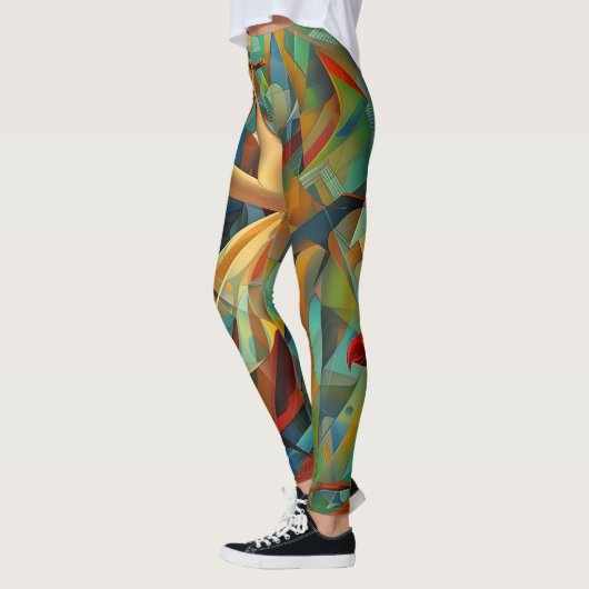 Abstrakte Kunst bunt Leggings (Links)